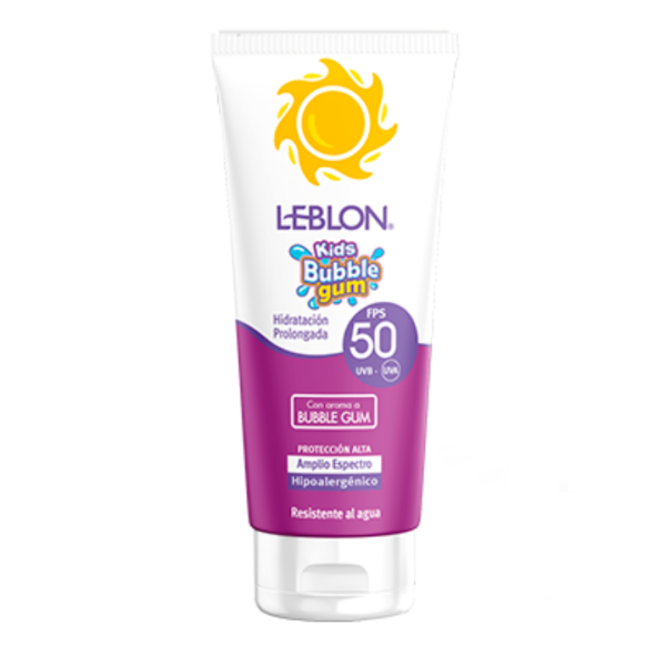 LEBLON Bubble Gum FPS 50, 190g. Protector solar Amplio espectro e Hipoalergénico.